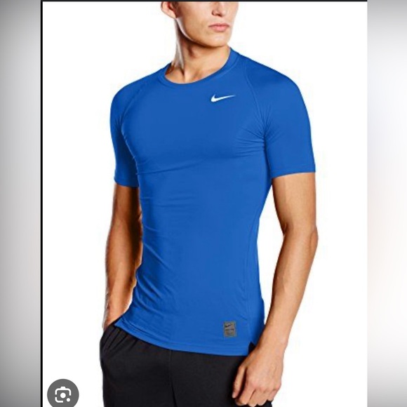 Nike Pro Combat Shirt fitted men’s Lg blue - Picture 1 of 7